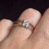 Sterling silver ring Uk size N with CZ