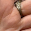 Reptilian snake Nickel silver ring, size M