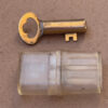 Vintage Japanese key-style novelty lighter, brass tone, approx 1950-60