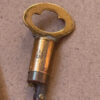 Vintage Japanese key-style novelty lighter, brass tone, approx 1950-60
