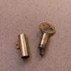 Vintage Japanese key-style novelty lighter, brass tone, approx 1950-60