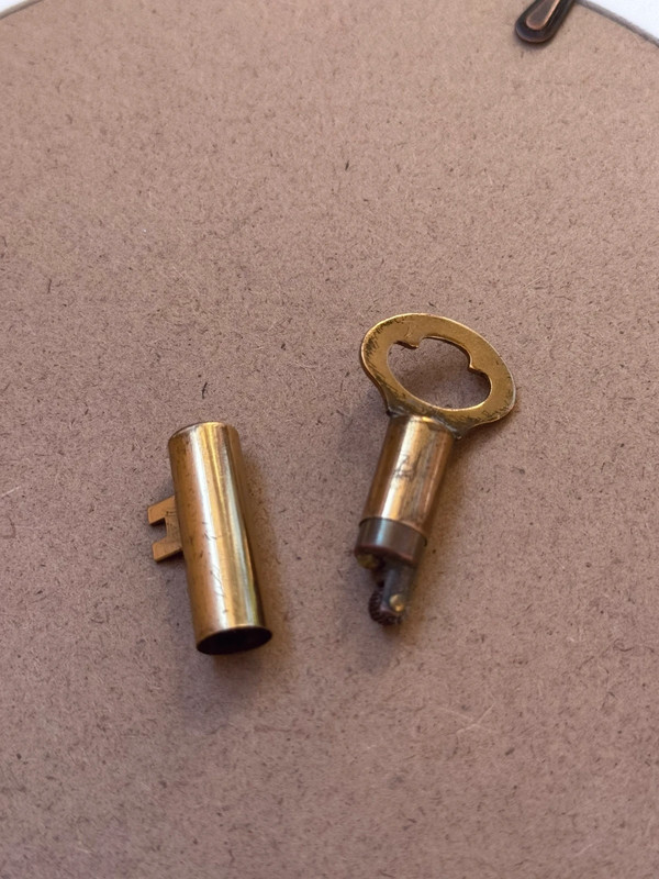 Vintage Japanese key-style novelty lighter, brass tone, approx 1950-60
