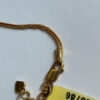 Vintage 925 Gold Sterling Silver Chain Bracelet W/ Heart Drop -18cm#117