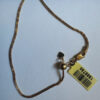 Vintage 925 Gold Sterling Silver Chain Bracelet W/ Heart Drop -18cm#117