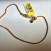 Vintage 925 Gold Sterling Silver Chain Bracelet W/ Heart Drop -18cm#117