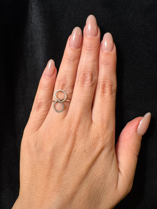 Sterling Silver Infinity Ring – Size J (#15)