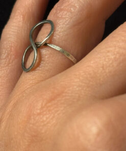 Sterling Silver Infinity Ring – Size J