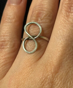 Sterling Silver Infinity Ring – Size J