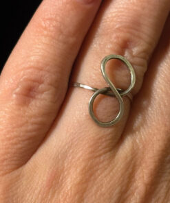 Sterling Silver Infinity Ring – Size J