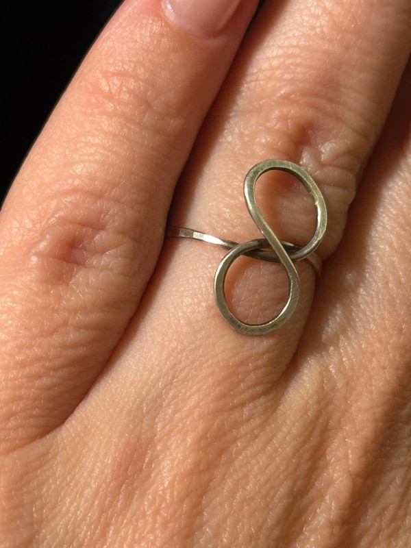 Sterling Silver Infinity Ring – Size J (#15)