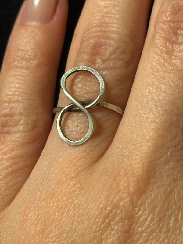Sterling Silver Infinity Ring – Size J (#15)