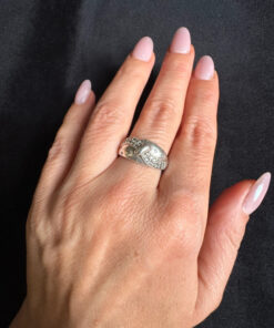 Sterling silver ring Uk size O (1)