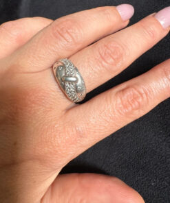 Sterling silver ring Uk size O (1)