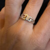 Stunning zigzag sterling silver ring size O 1/2 (3)