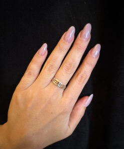 Stunning zigzag sterling silver ring size O 1/2 (3)