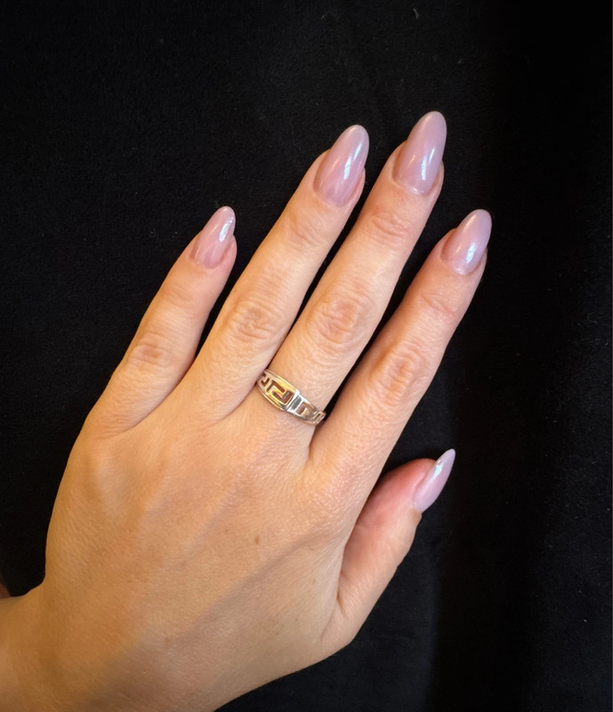Stunning zigzag sterling silver ring size O 1/2 (3)