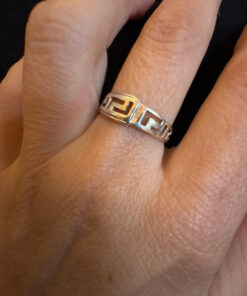 Stunning zigzag sterling silver ring size O 1/2 (3)