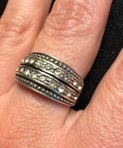 Vintage Sterling silver ring Uk size Q 1/2 (6)