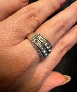 Vintage Sterling silver ring Uk size Q 1/2 (6)