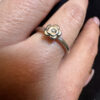 Tggc 925 sterling silver rose flower ring - UK size Q