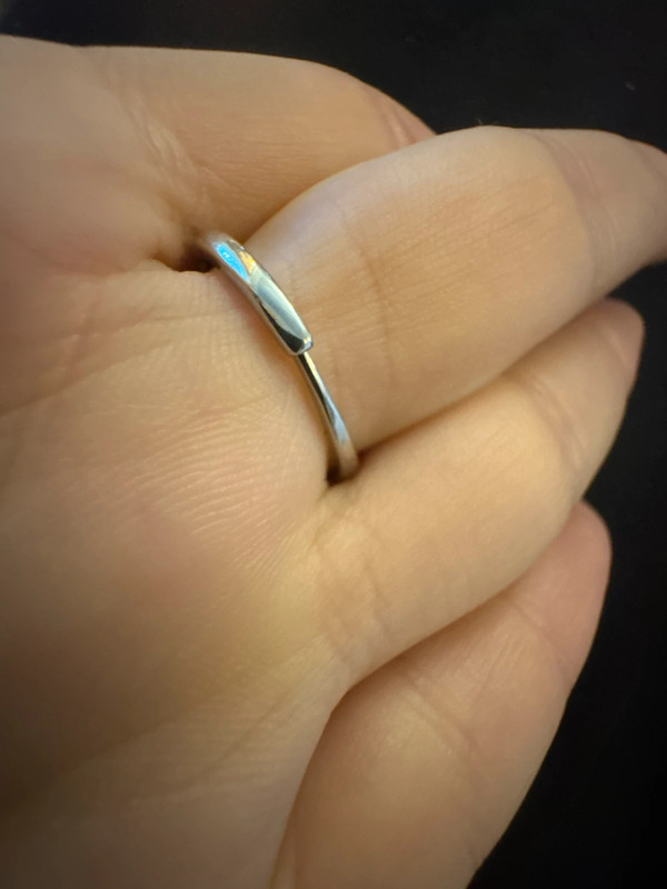 Ring made of nickel silver, size O( adjustable)with a natural moonstone (#13)