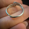 Ring made of nickel silver, size O( adjustable)with a natural moonstone (#13)