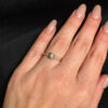 Gold Ring with a central round brilliant stone .585 hallmark, size J½