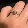 Gold Ring with a central round brilliant stone .585 hallmark, size J½
