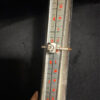 Gold Ring with a central round brilliant stone .585 hallmark, size J½