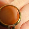 Gold Ring with a central round brilliant stone .585 hallmark, size J½