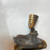 RARE Vintage old ashtray bronze Soviet Russian USSR Faraon Statue Sculpture