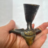 RARE Vintage old ashtray bronze Soviet Russian USSR Faraon Statue Sculpture