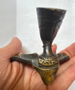 RARE Vintage old ashtray bronze Soviet Russian USSR Faraon Statue Sculpture