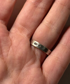 Uk size m1/2 sterling silver ring