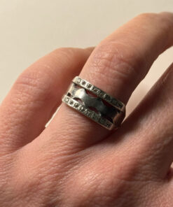 Uk size m1/2 sterling silver ring