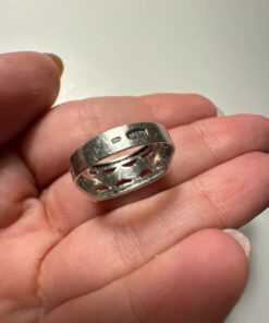 Uk size m1/2 sterling silver ring