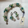 Set of natural stones - rose quartz earrings and bracelet