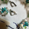 Set of natural stones - rose quartz earrings and bracelet