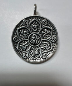 Pendant with “Om Mani Padme Hum” Mantra on Lotus Flower(#21)