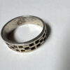 Uk size S 1/2 vintage sterling silver unisex ring (#17)