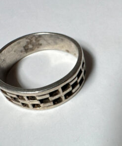 Uk size S 1/2 vintage sterling silver unisex ring