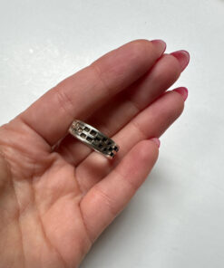 Uk size S 1/2 vintage sterling silver unisex ring