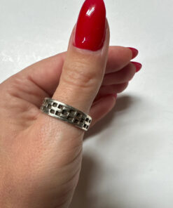 Uk size S 1/2 vintage sterling silver unisex ring