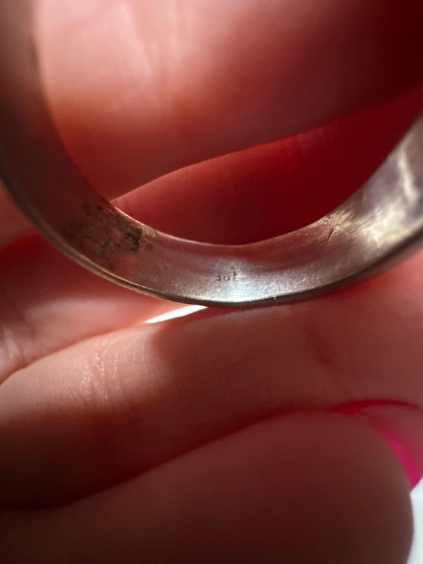 Uk size S 1/2 vintage sterling silver unisex ring (#17)