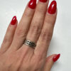 Uk size S 1/2 vintage sterling silver unisex ring (#17)