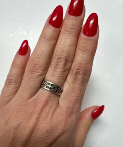 Uk size S 1/2 vintage sterling silver unisex ring
