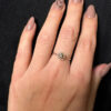 Vintage silver ring with natural powerful sapphire tested , size L (#1)