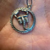 Vintage 925 silver Cancer zodiac pendant (#19)