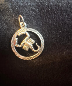 Vintage 925 silver Cancer zodiac pendant