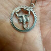 Vintage 925 silver Cancer zodiac pendant (#19)